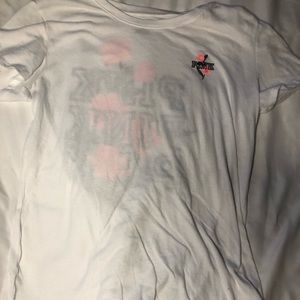 White PINK t shirt